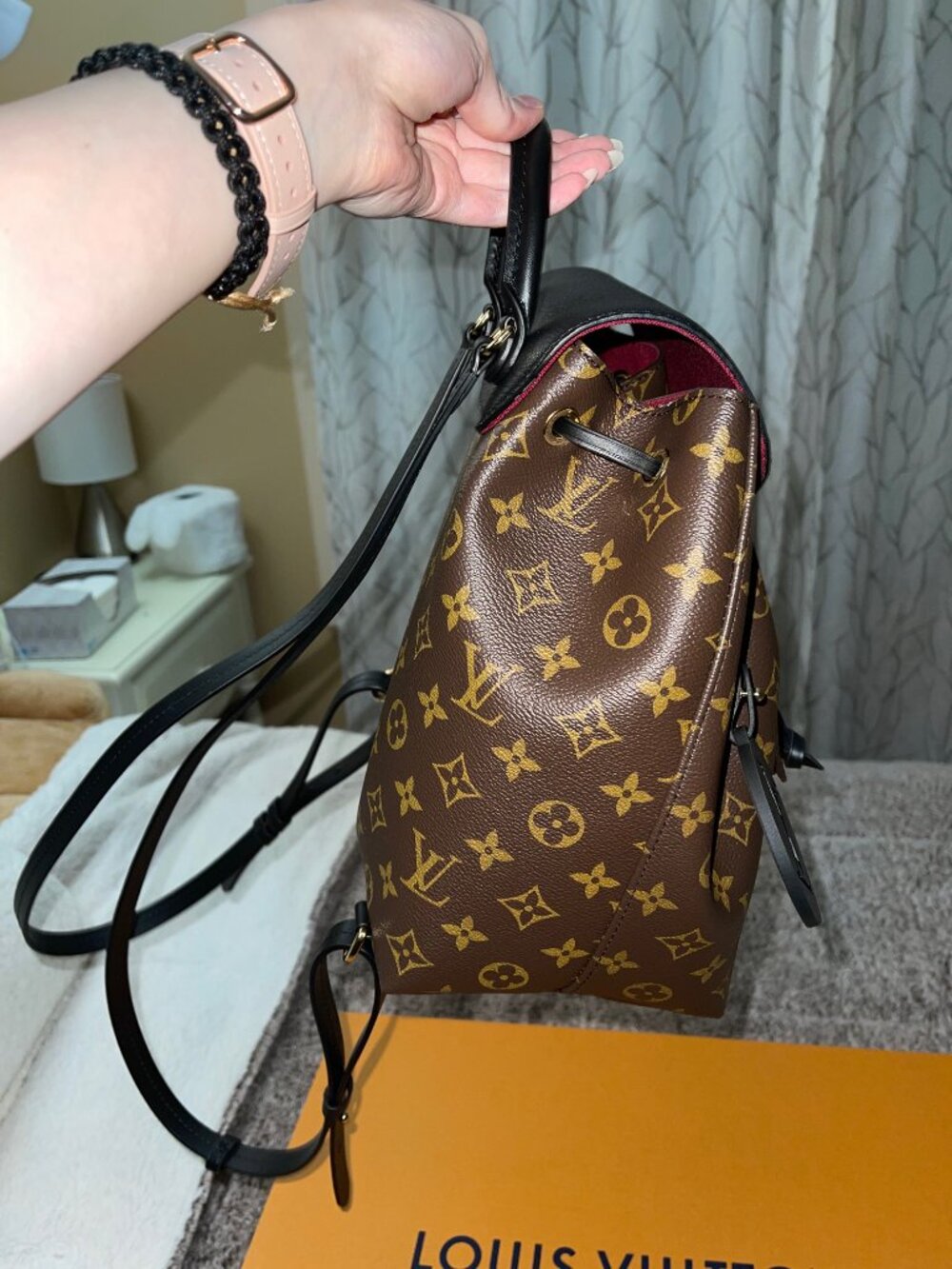 Louis Vuitton Monogram Leather Montsouris PM Backpack Noir - Picture 5 of 14